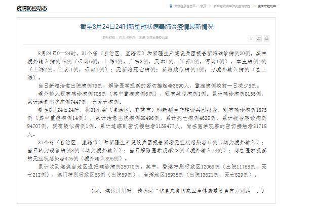 31省区市新增1例确诊病例.31省区市新增确诊病例最新？