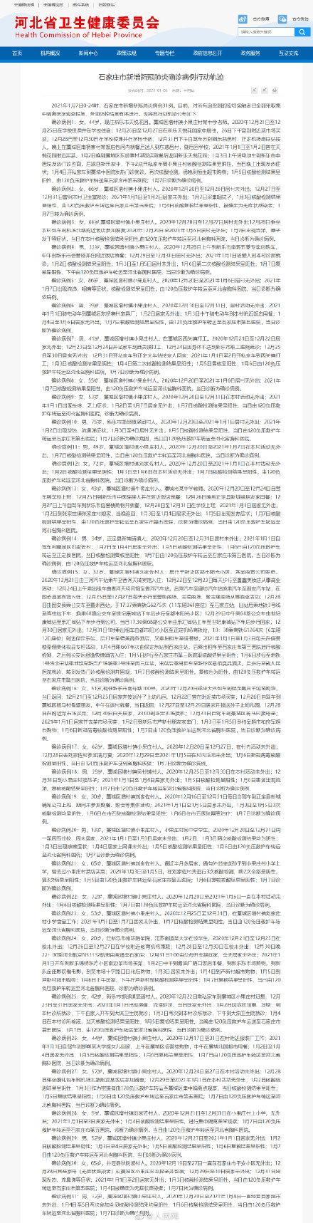 31省新增本土确诊106例:河北35例/31省市区新增本土病例107例,其中河北新增90例