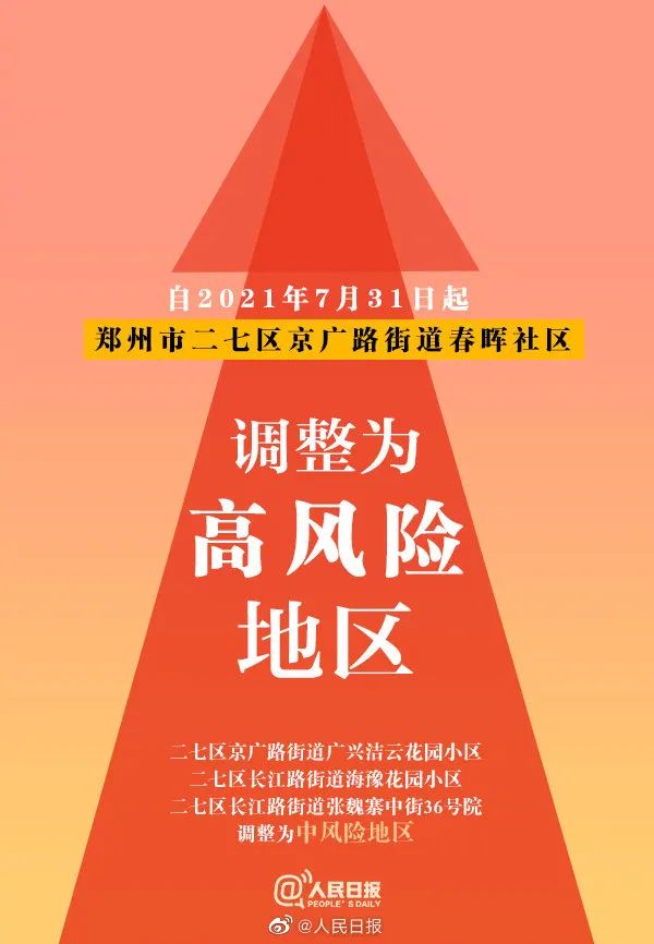 郑州4地调整为中风险地区(郑州一地调整为高风险,6地调整为中风险)