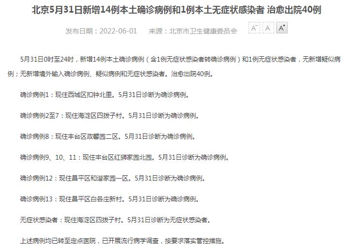 最新北京疫情数据(最新北京疫情通报)