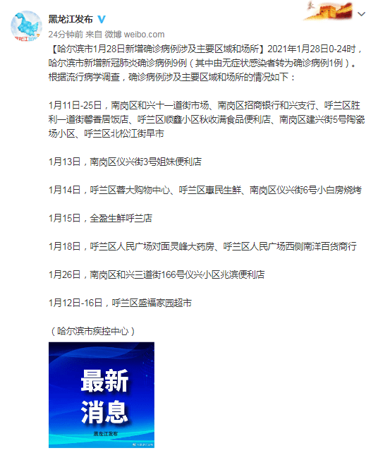 哈尔滨10例病例详情/哈尔滨10例病例详情公布