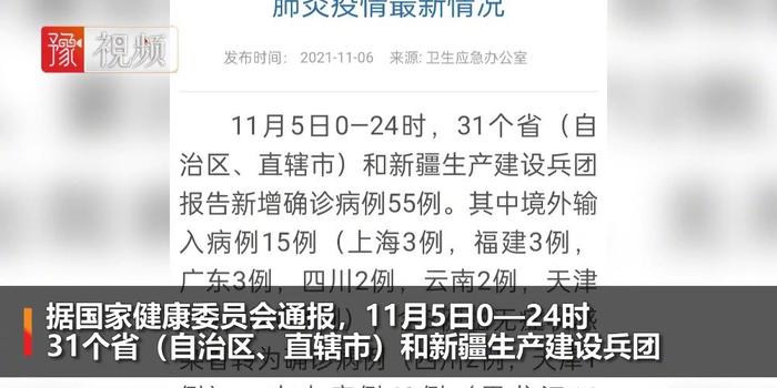 【31省份新增85例本土确诊,31省新增确诊75例本土55例】