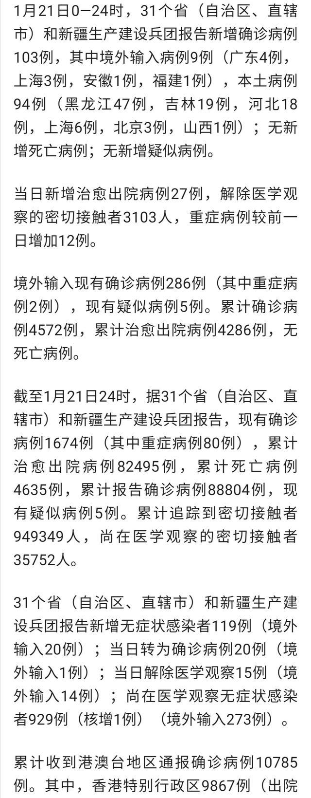 31省区市新增94例本土确诊(31省区市新增本土确诊病例1例)