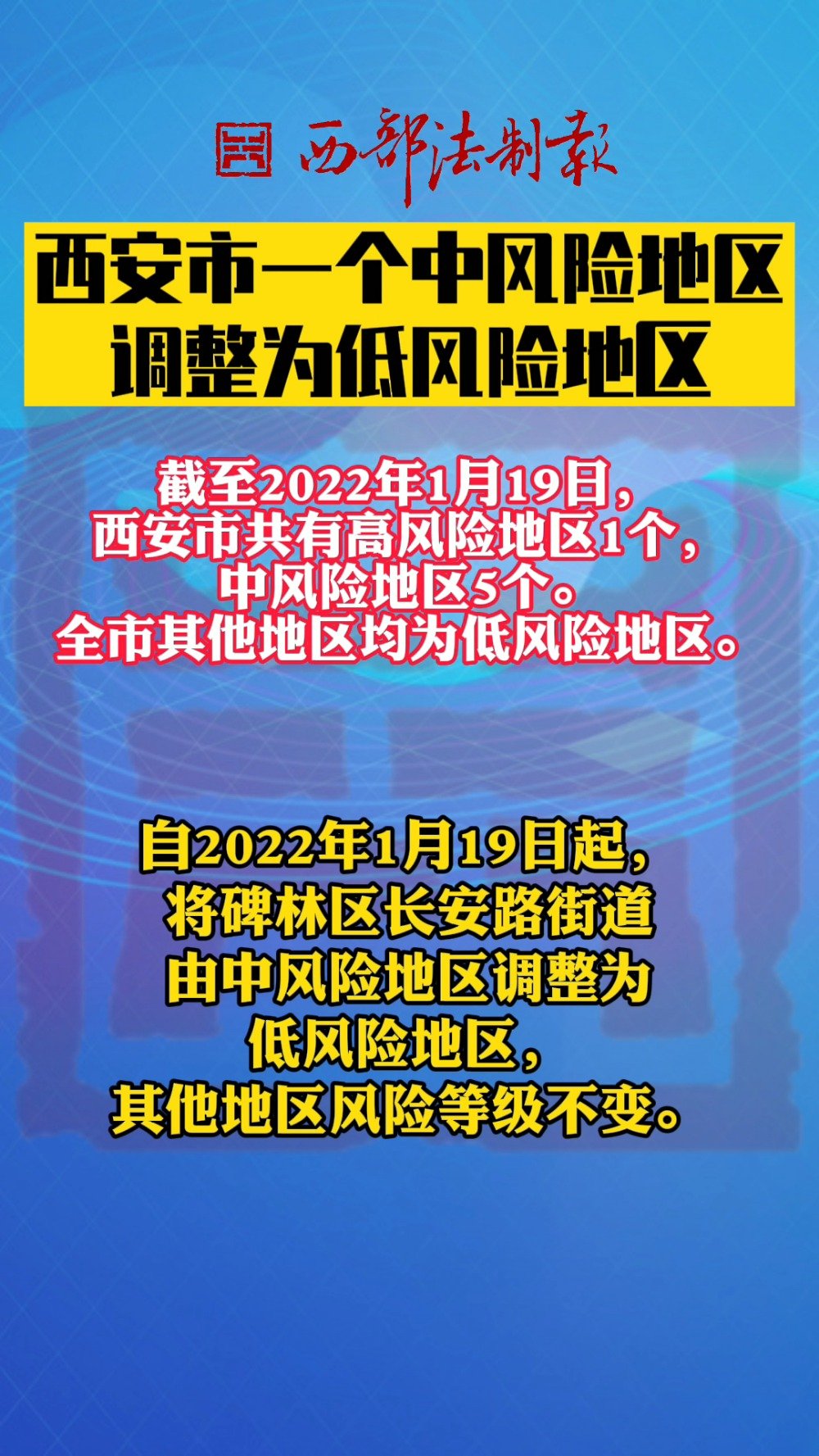 西安2地调为低风险地区/西安算低风险区吗