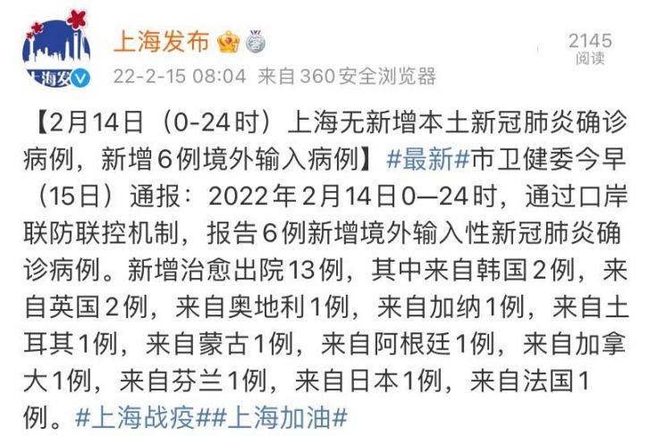 【上海新增6例本土确诊55例无症状,上海新增6人】