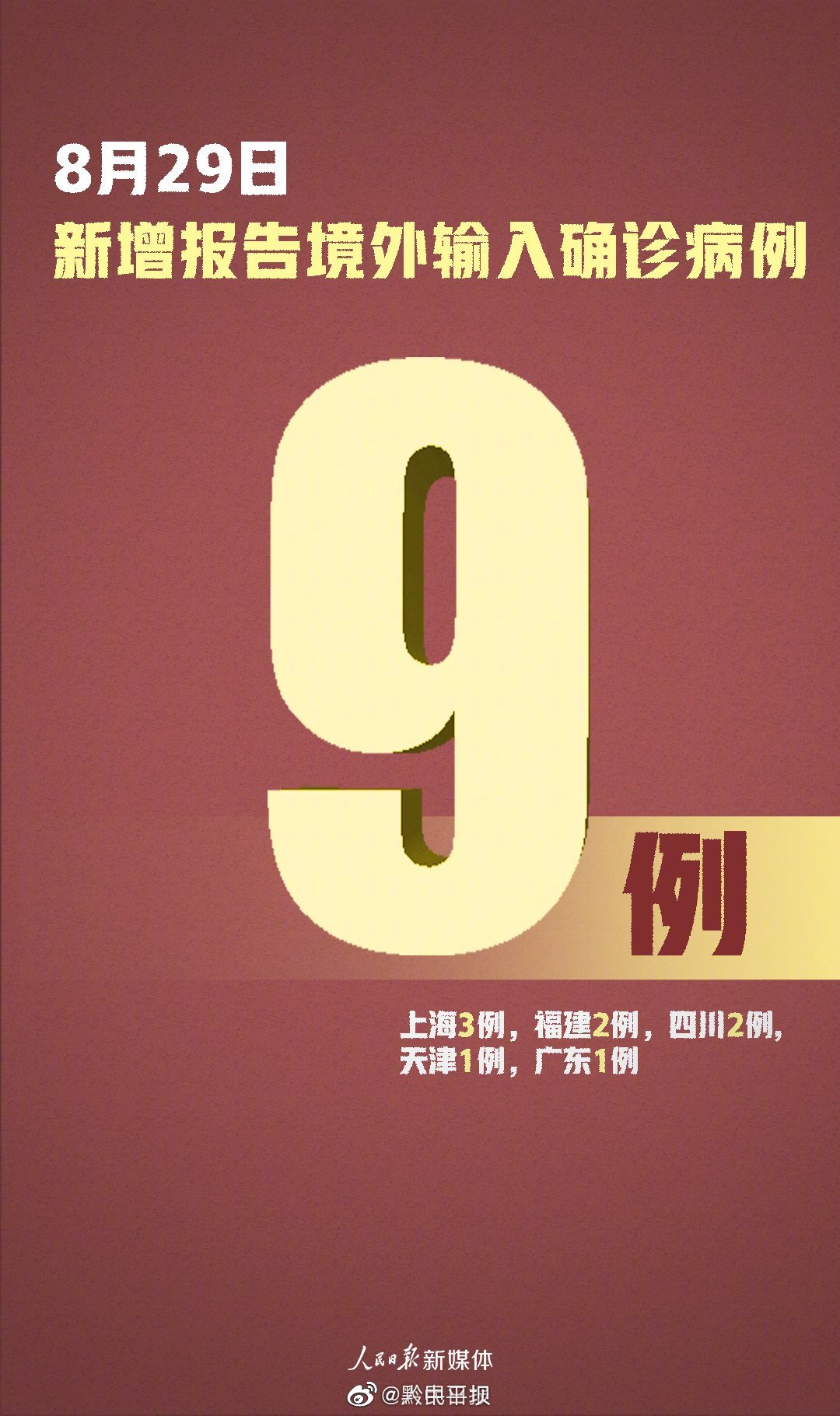 31省新增输入9例(31省新增确诊9例均为我都)