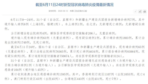 关于北京新增7例本地确诊病例的信息
