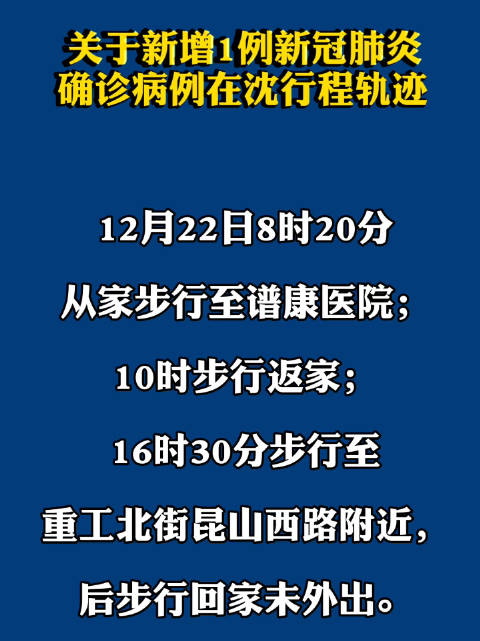 【沈阳病例行程轨迹,沈阳病例行踪】