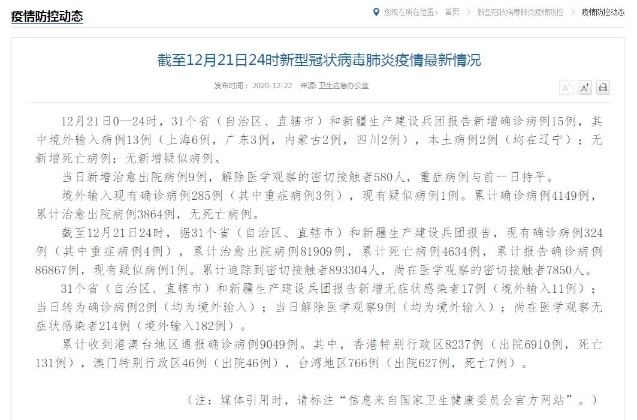 全国新增确诊病例21例(全国新增确诊病例21例最新消息)