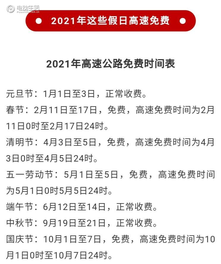 端午高速免费时间2021最新通知(端午高速是否免费?)