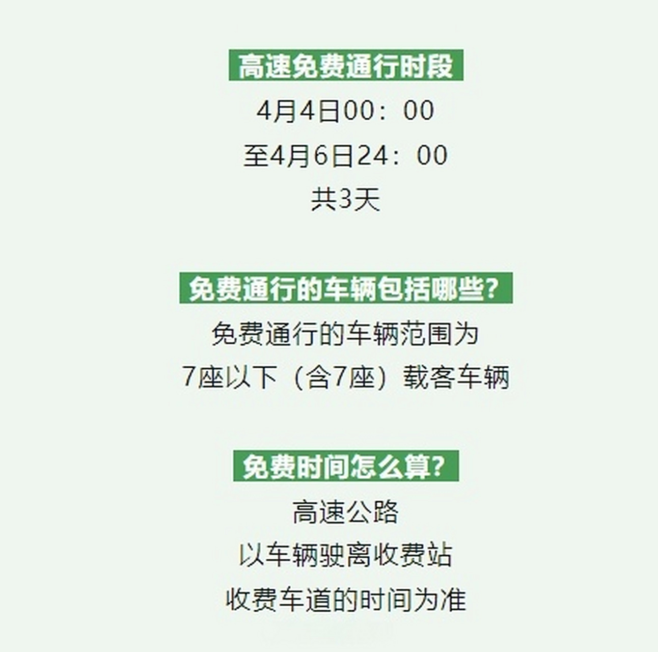 【4月3号上高速4号下高速收费吗,四月三号高速公路收费吗】
