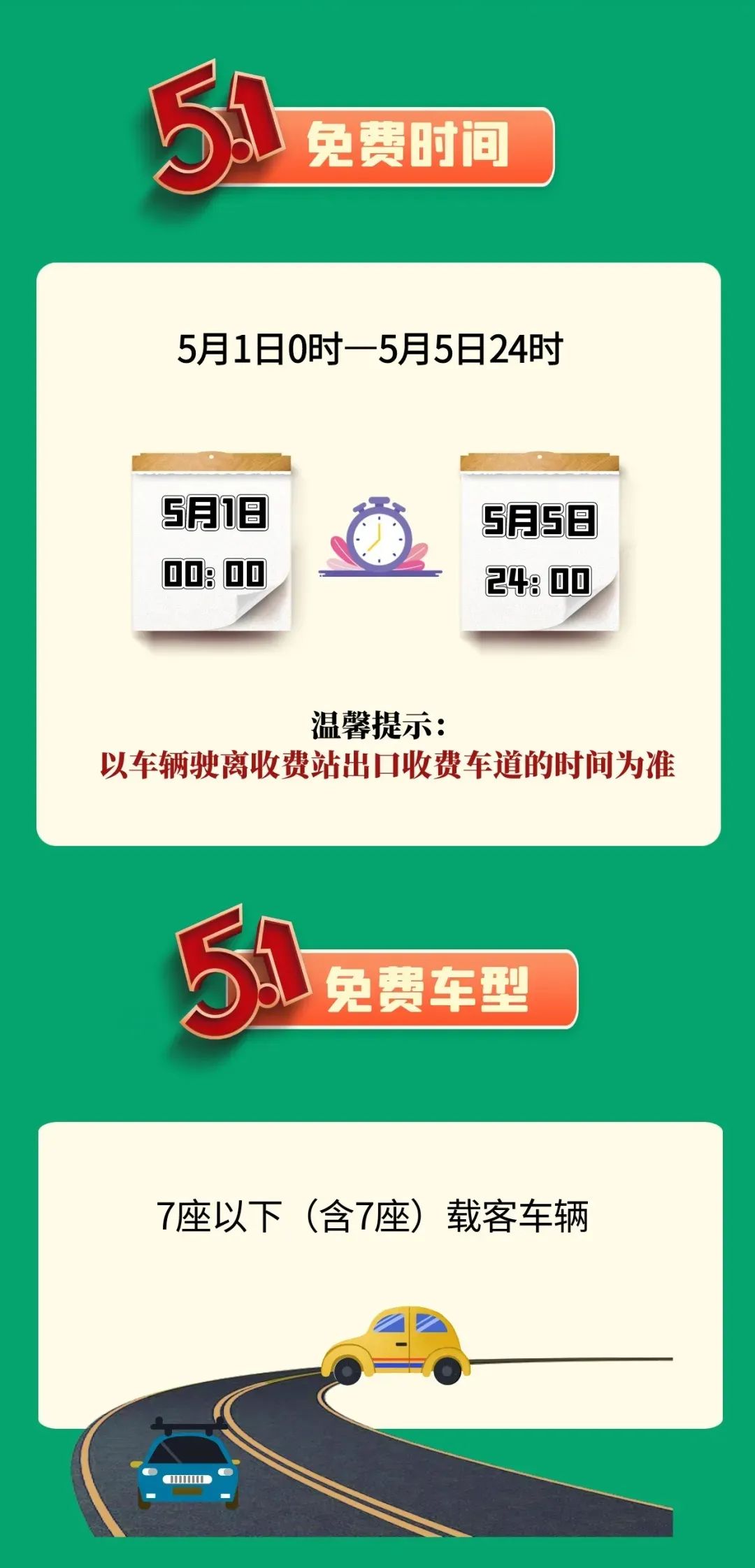 【高速五一免费时间表,高速五一免费时间表图片】