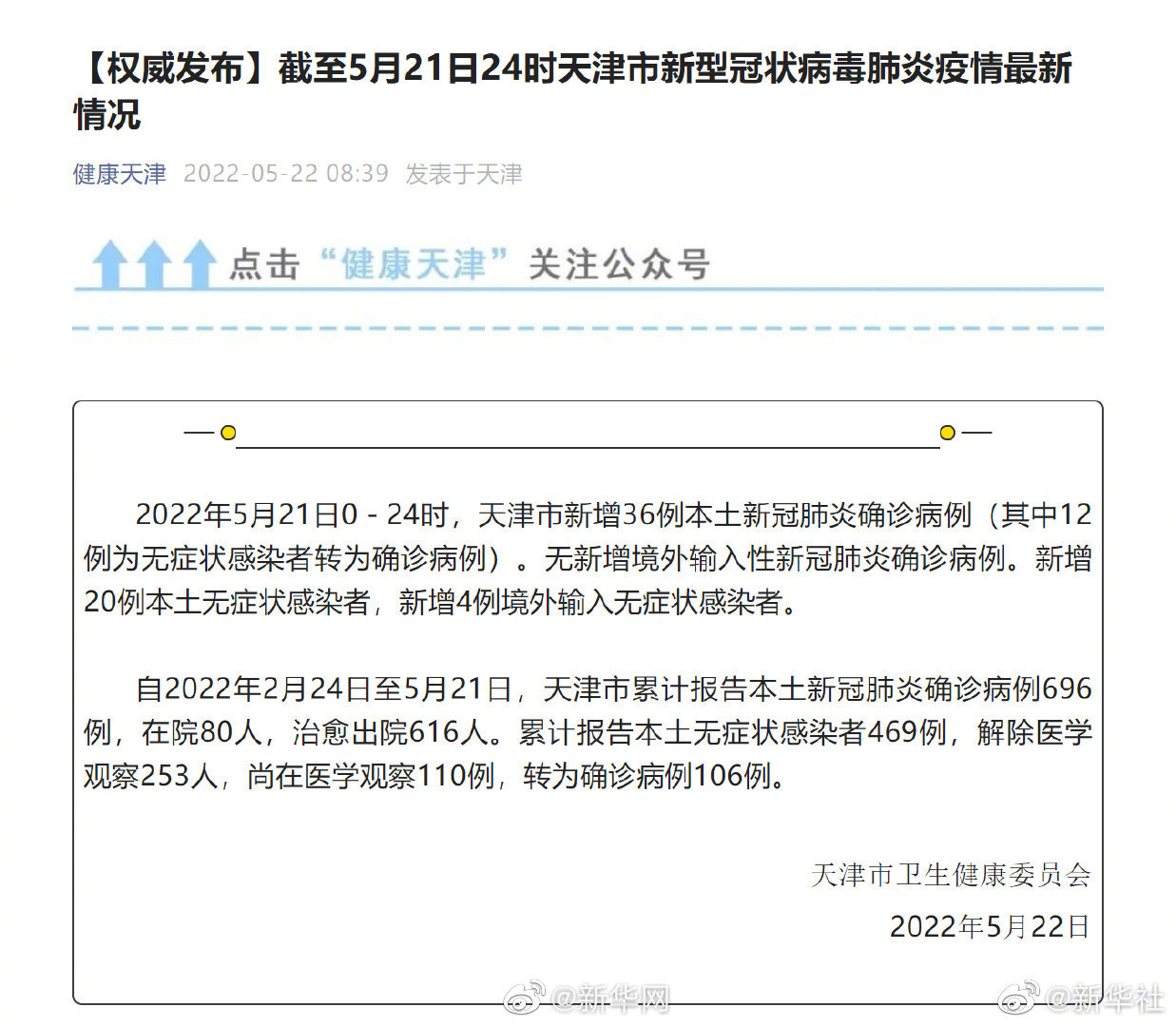 天津累计本土确诊31例(天津 本土确诊)