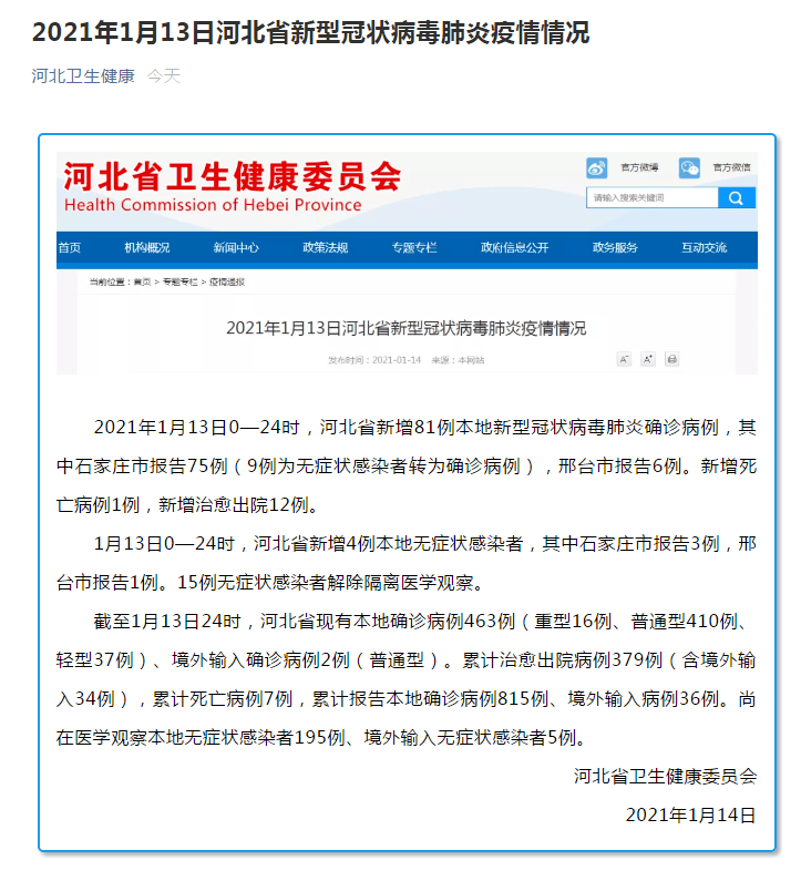 河北全部阳性了.河北近来阳性病例？