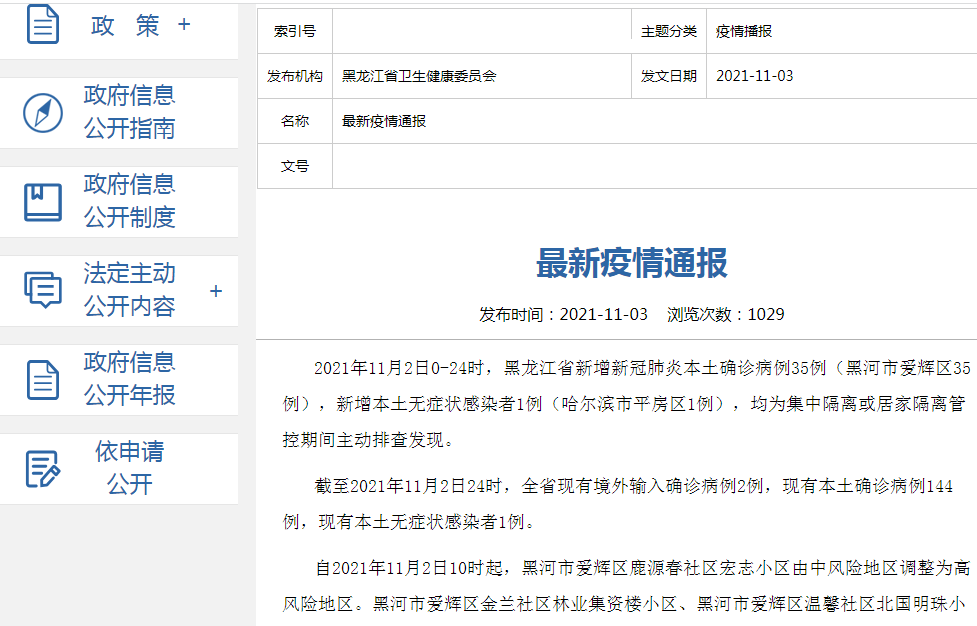 【黑龙江新增23例确诊,黑龙江新增本土确诊29例】