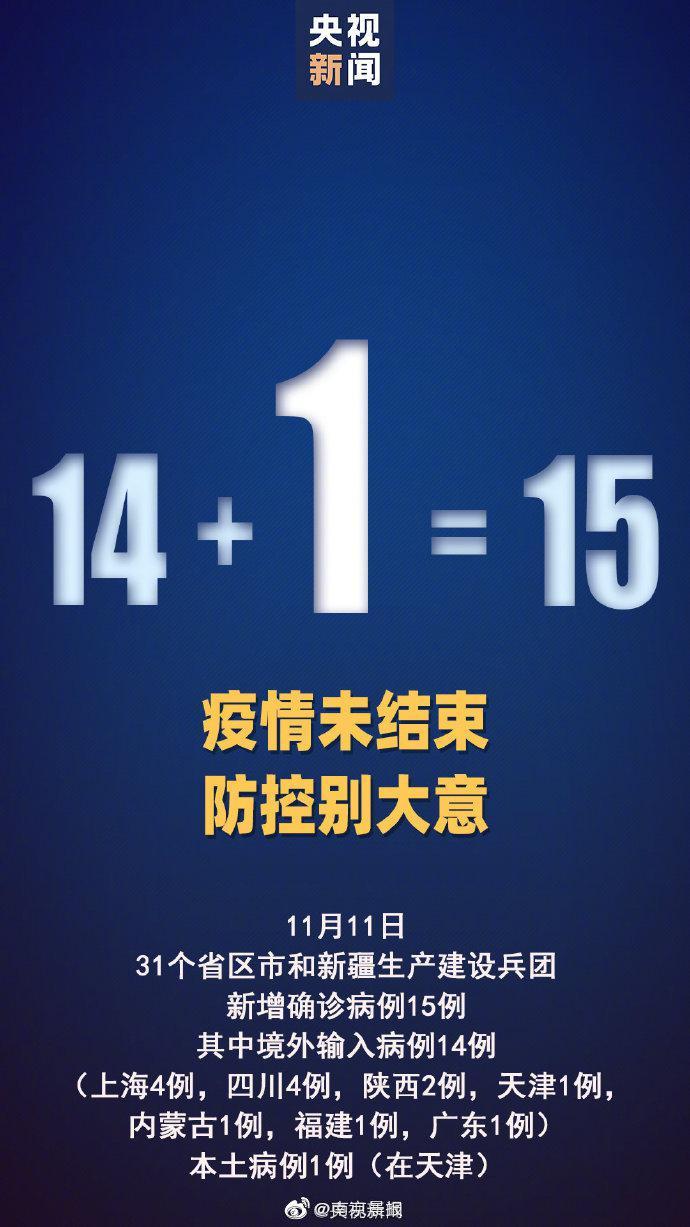 31省份新增15例确诊(31省新增15例确诊病例)