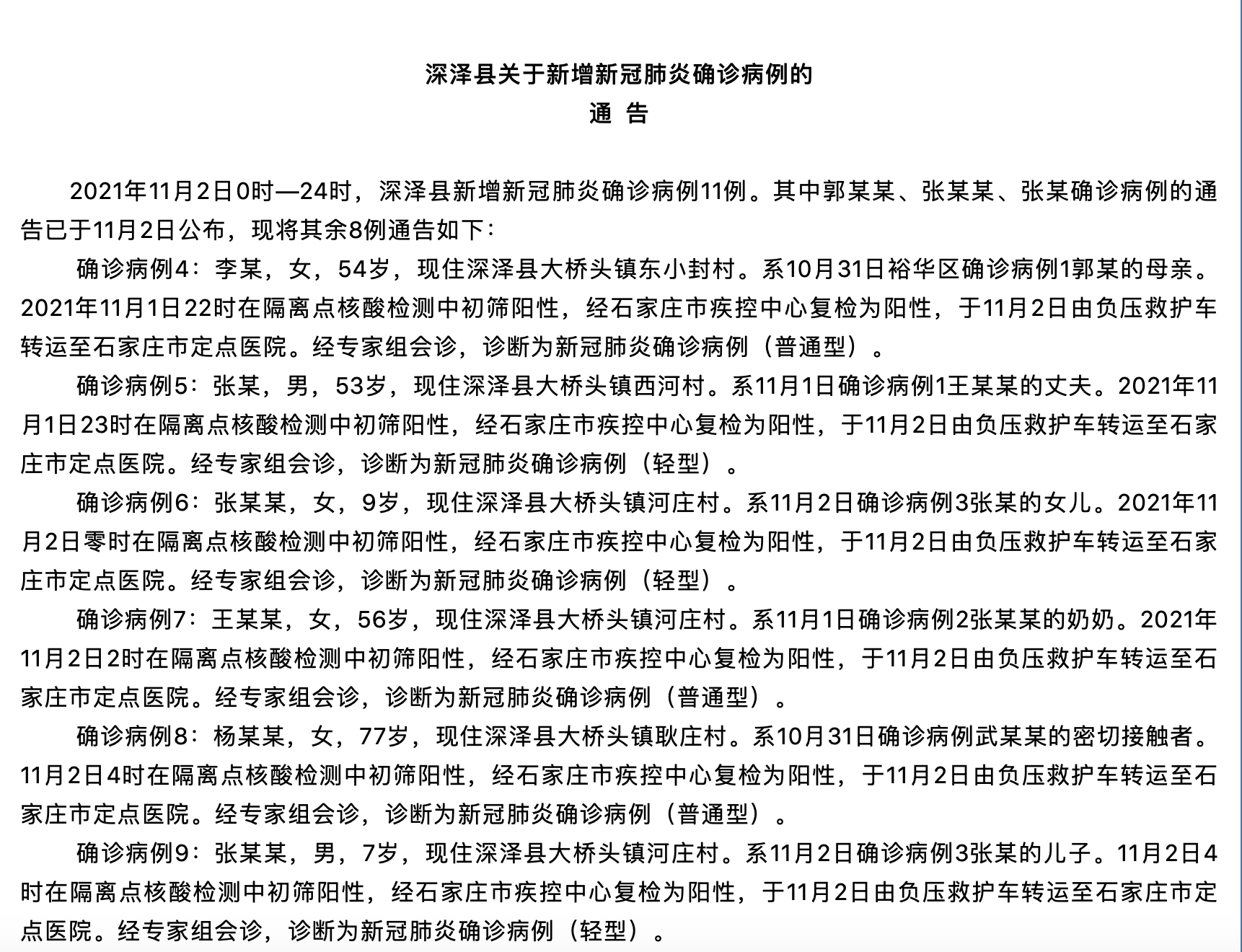 河北深泽增8例确诊(河北深泽县疫情最新数据消息)