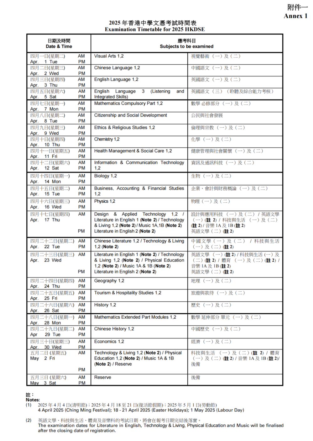 时间表/时间表英文