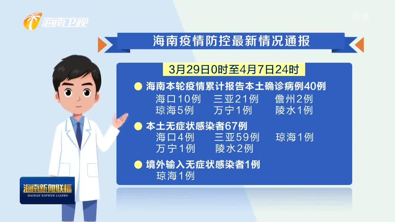 海南新增7例本土确诊/海南新增病例10例