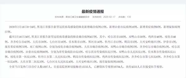 黑龙江新增确诊3例/黑龙江新增确诊3例病例