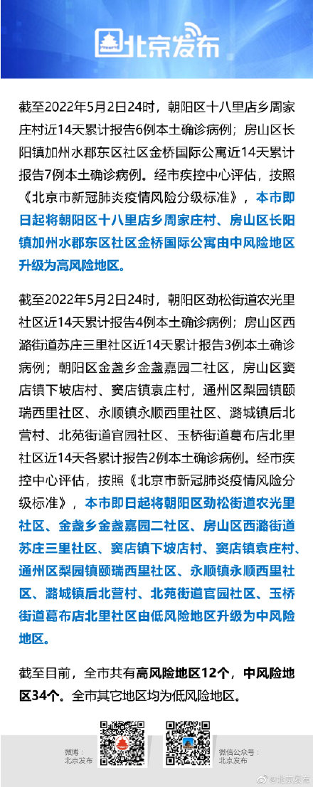 北京2地升级为高风险地区.北京两地升为高风险？