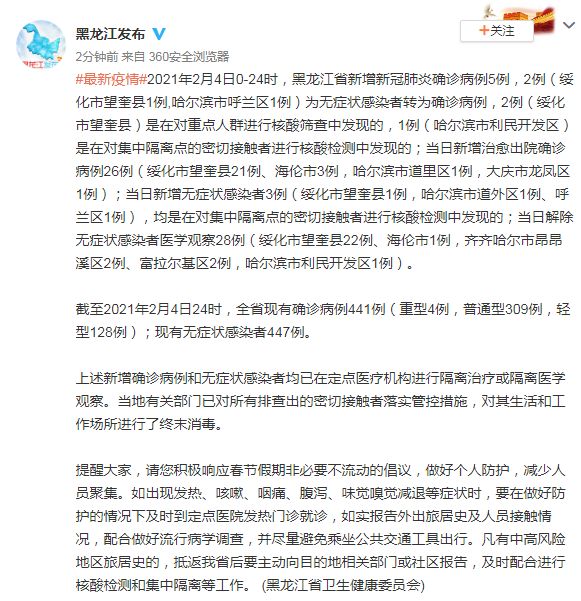 哈尔滨新增病例/哈尔滨新增病例情况