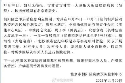 北京市新增病例在管控范围内/北京市新确诊病例活动区域