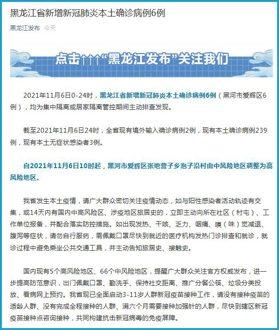 黑龙江新增确诊病例/黑龙江新增确诊病例行动轨迹