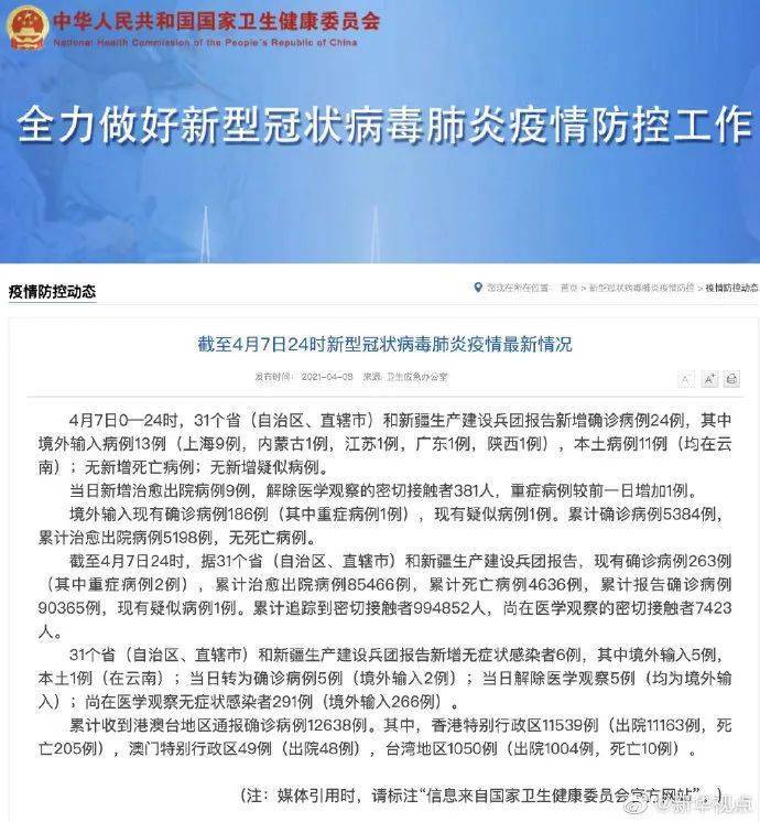 今日疫情通报全国新增确诊病例(今日疫情动态通报全国)