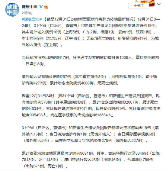 31省份新增本土病例97例:河南60例/31省份新增本土病例97例河南60例长沙疫情最新