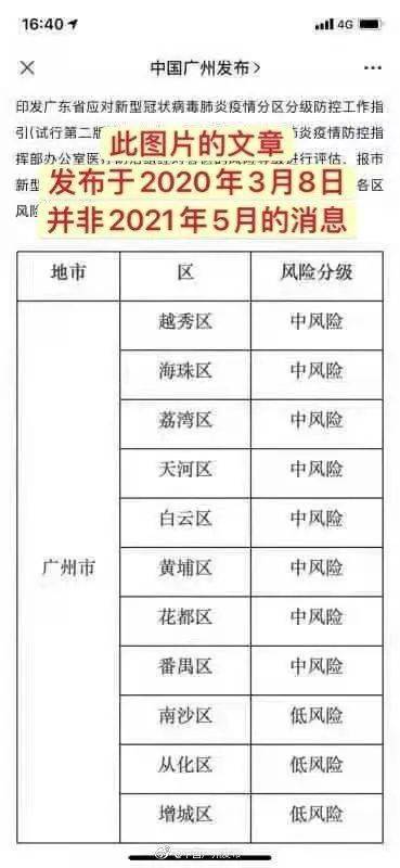 【广州4地调为中风险,广州新增四个中风险】