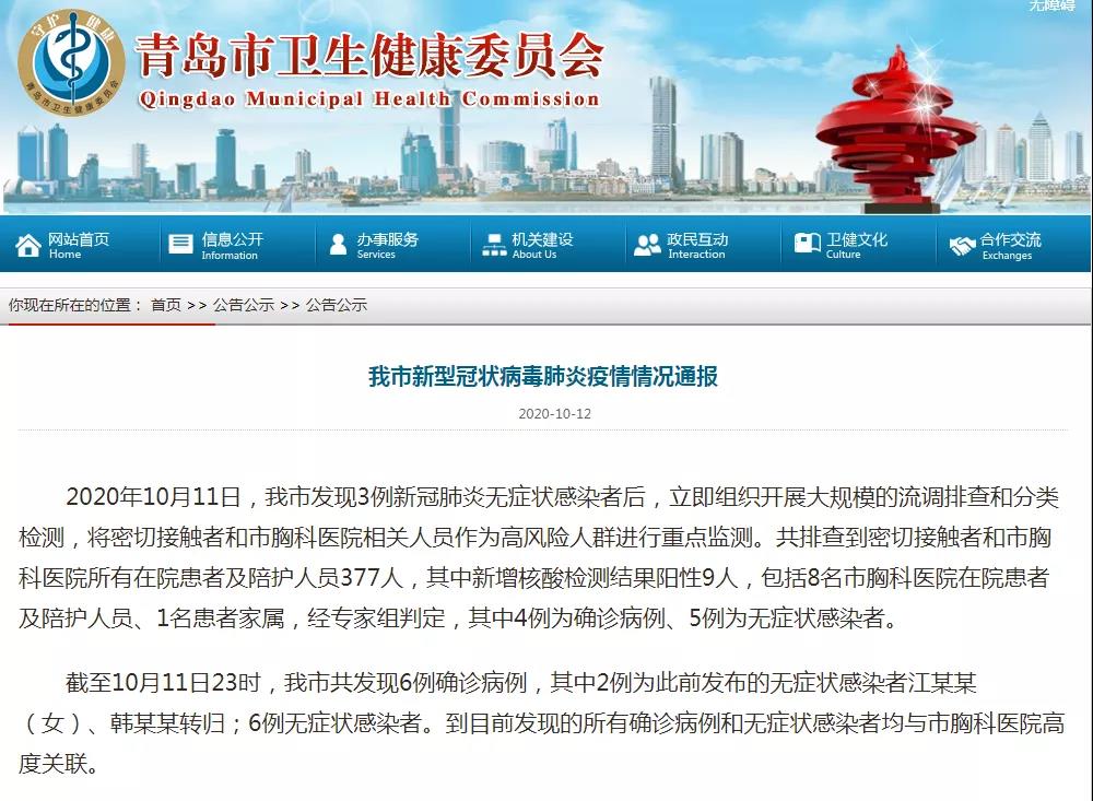 【青岛疫情通报,青岛疫情情况通报】