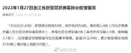 浙江多地发生点状疫情.浙江 10例？