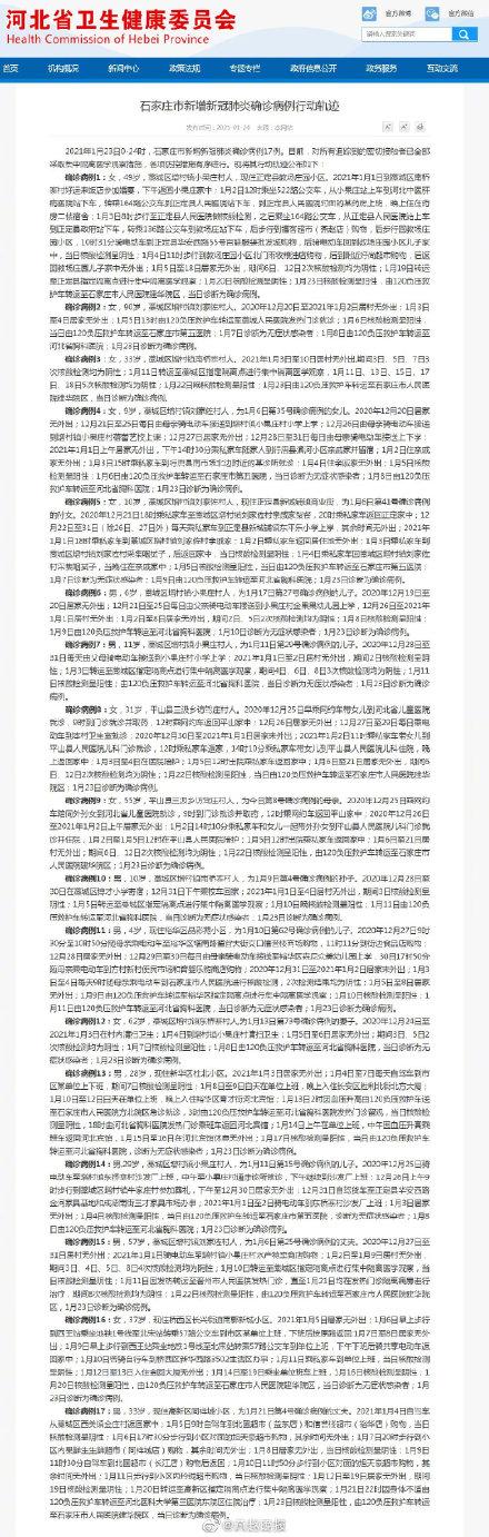 石家庄新增4例确诊.石家 庄新增3例确诊病例？