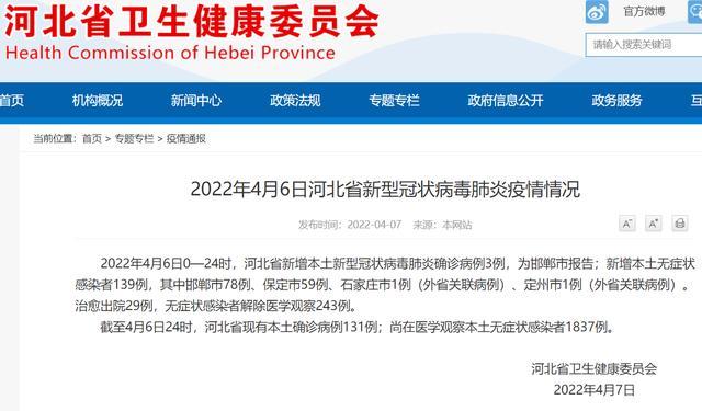 【河北新增本土确诊6例分布在石家庄等3市,河北新增4例本地确诊病例具体位置】