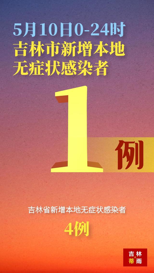 吉林市新增10例本土无症状/吉林市新增一例