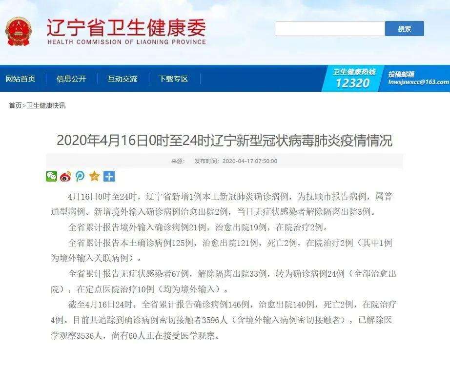 辽宁新增45例本土确诊病例.辽宁新增45例本土确诊病例是哪里的？