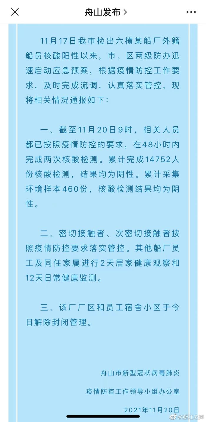 【舟山疫情,舟山疫情防控最新通知】