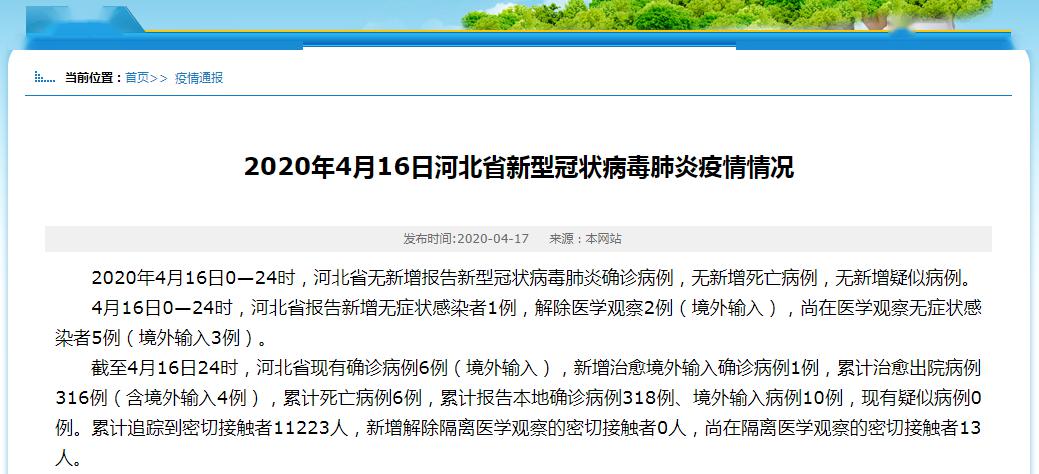 河北新增无症状感染者6例(河北 新增 无症状)