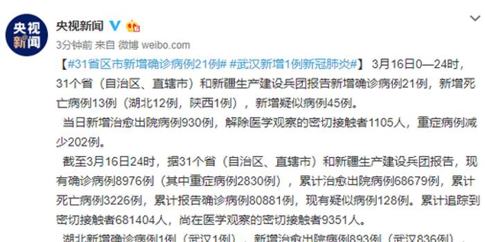 【31省区市新增病例8例,31个省区市新增病例12例!】