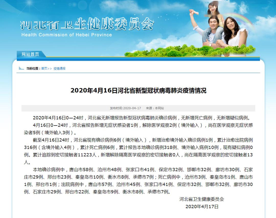 沧州新增1例无症状感染者/沧州新增3例