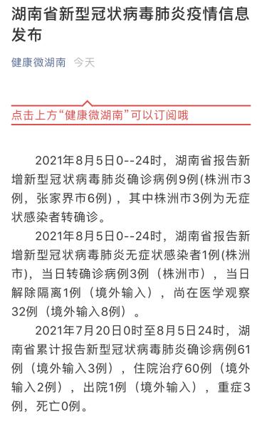 湖南新增本土确诊病例2例(湖南新增本土确诊病例2例是哪里的)