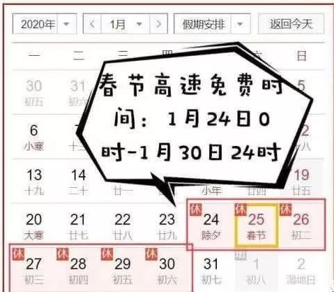 【高速路免费时间规定2020,高速免费时间新规】